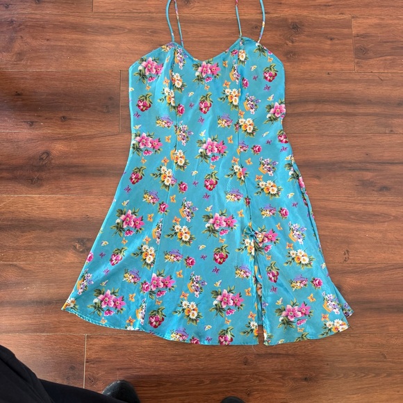Kathryn Other - Vintage Kathryn Floral Blue Slip Dress